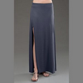 MOCO ECO-HYBRID Spandex Jersey Slit Maxi Skirt